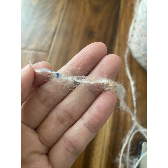 Soft Cone Yarn Mohair Eyelash White Colorful 500g #283 - Picture 5 of 5